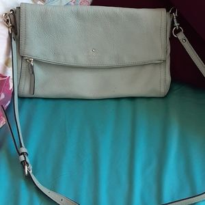 Kate Spade mint green foldover crossbody bag